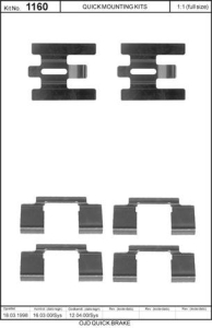 Monteringssats bromsbelägg - MS-160