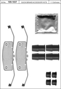 Monteringssats bromsbelägg - MS-950035