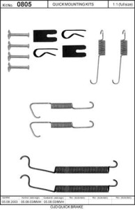 Monteringssats bromsbackar - MS-950125