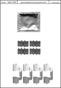 Monteringssats bromsbelägg - MS-950132