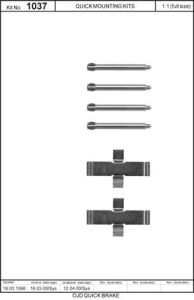 Monteringssats bromsbelägg - MS-950136