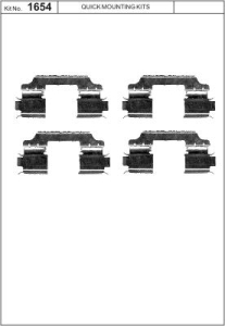 Monteringssats bromsbelägg - MS-950141