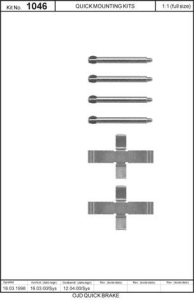 Monteringssats bromsbelägg - MS-950142