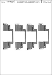 Monteringssats bromsbelägg - MS-950169