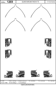 Monteringssats bromsbelägg - MS-950185