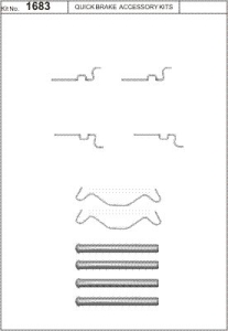 Monteringssats bromsbelägg - MS-950187