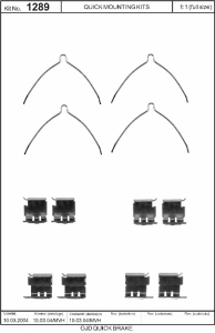 Monteringssats bromsbelägg - MS-950189