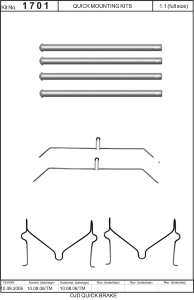 Monteringssats bromsbelägg - MS-950196