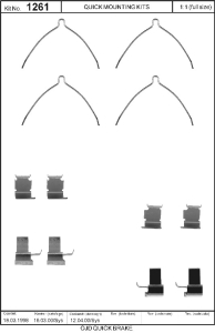 Monteringssats bromsbelägg - MS-950200