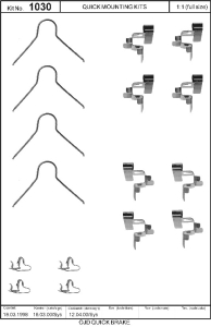 Monteringssats bromsbelägg - MS-950201