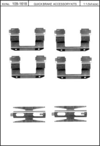 Monteringssats bromsbelägg - MS-950229