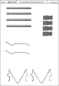 Monteringssats bromsbelägg - MS-950237