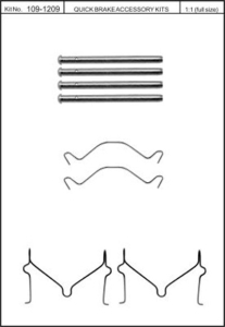 Monteringssats bromsbelägg - MS-950238