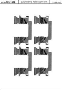 Monteringssats bromsbelägg - MS-950411