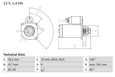 Startmotor - STA-240009