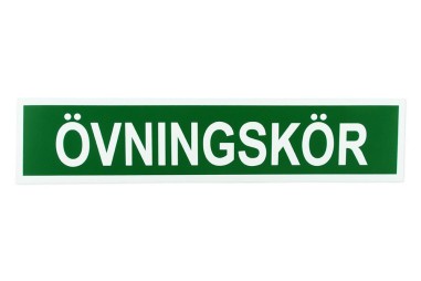 Övningskörningsskylt - TBH-110156